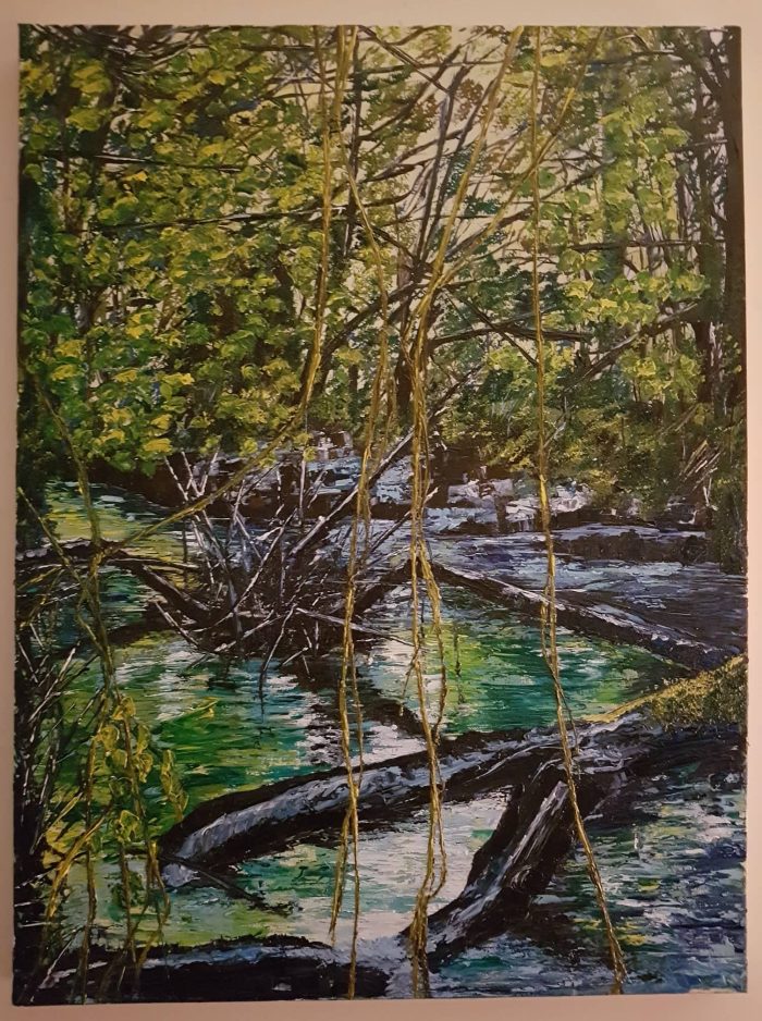 GREEN RIPPLES IN A LEAFY GLADE